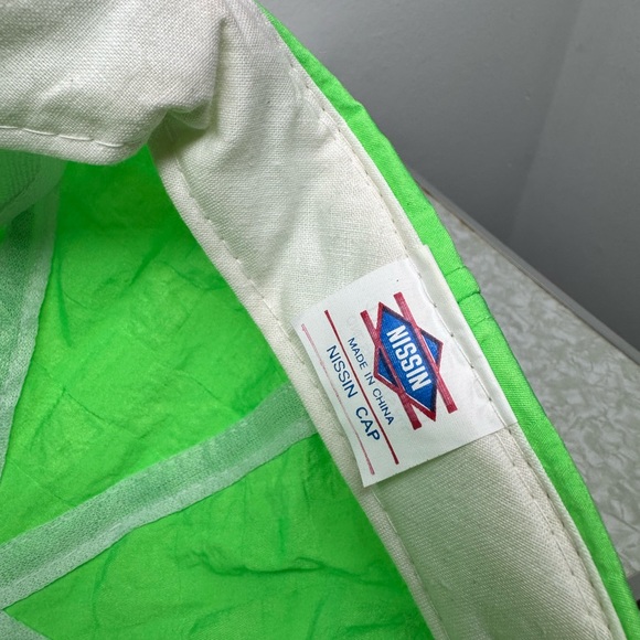 Vintage Timbers Pizza Green Neon Adjustable Zipper Strap Back Hat - Picture 10 of 10